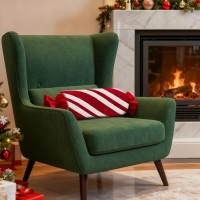 Vánoční polštář SWEET CANDY 60 cm - červený/bílý