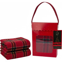 Sada utěrek MAGICAL CHRISTMAS v dárkovém balení - 2 kusy - červená/zelená