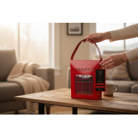 Sada utěrek MAGICAL CHRISTMAS v dárkovém balení - 2 kusy - červená/zelená