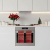 Sada utěrek MAGICAL CHRISTMAS v dárkovém balení - 2 kusy - červená/pruhy