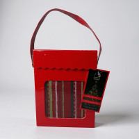 Sada utěrek MAGICAL CHRISTMAS v dárkovém balení - 2 kusy - červená/pruhy