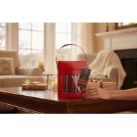 Sada utěrek MAGICAL CHRISTMAS v dárkovém balení - 2 kusy - červená/pruhy