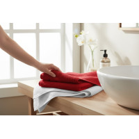 Sada ručníků na ruce MAGIC HOLIDAY v dárkovém balení - 4 kusy - červená/bílá