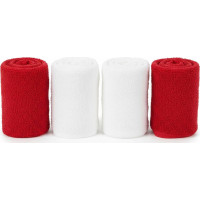 Sada ručníků na ruce MAGIC HOLIDAY v dárkovém balení - 4 kusy - červená/bílá