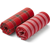 Sada utěrek VÁNOČNÍ KOUZLO v dárkovém balení - 2 kusy - červená