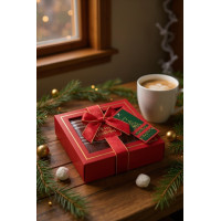 Sada utěrek VÁNOČNÍ KOUZLO v dárkovém balení - 2 kusy - červená