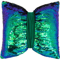 Dekorační polštář GLAM SHINE 40x40 cm - odstíny zelené/černý