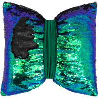 Dekorační polštář GLAM SHINE 40x40 cm - odstíny zelené/černý