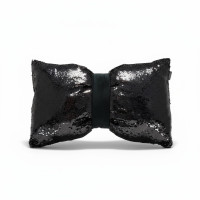 Dekorační polštář GLAM SHINE 30x50 cm - černý/grafitový