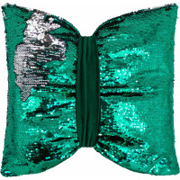 Dekorační polštář GLAM SHINE 40x40 cm - zelený/stříbrný