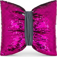 Dekorační polštář GLAM SHINE 40x40 cm - růžový/stříbrný