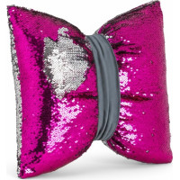 Dekorační polštář GLAM SHINE 40x40 cm - růžový/stříbrný