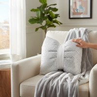 Dekorační polštář GLAM SHINE 40x40 cm - bílý/stříbrný