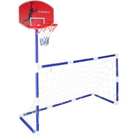 Fotbalová branka s basketbalovým košem 2v1