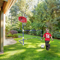 Fotbalová branka s basketbalovým košem 2v1