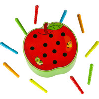 Magnetická dřevěná hra - Housenky v jablku
