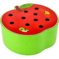 Magnetická dřevěná hra - Housenky v jablku