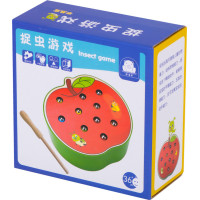 Magnetická dřevěná hra - Housenky v jablku