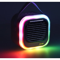 Sada karaoke reproduktoru Bluetooth + 2 mikrofony - krémový