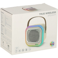 Sada karaoke reproduktoru Bluetooth + 2 mikrofony - krémový