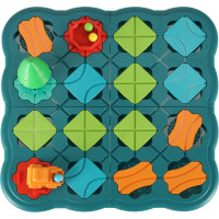 Logická desková hra bludiště s překážkovou dráhou 28 dílků