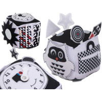 Vzdělávací smyslová kostka kontrastní - Sova Vzdělávací smyslová kostka kontrastní - Sova