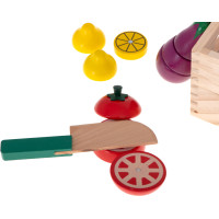 Dřevěná krájecí zelenina v krabici s příslušenstvím