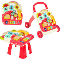 Interaktivní chodítko 4v1 - červené