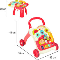 Interaktivní chodítko 4v1 - červené