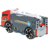 Transportér TIR 2v1 parkovací garáž hasiči + 3 auta - červená