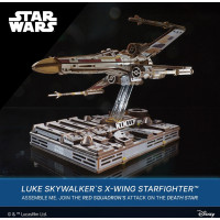 Ugears 3D dřevěná mechanická skládačka Star Wars Luke Skywalker X-Wing stíhačka