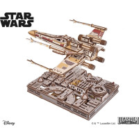 Ugears 3D dřevěná mechanická skládačka Star Wars Luke Skywalker X-Wing stíhačka