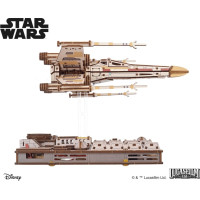 Ugears 3D dřevěná mechanická skládačka Star Wars Luke Skywalker X-Wing stíhačka