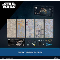 Ugears 3D dřevěná mechanická skládačka Star Wars Luke Skywalker X-Wing stíhačka