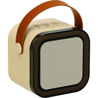 Karaoke reproduktor Bluetooth + mikrofon - béžový