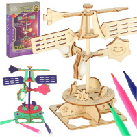 Dřevěné 3D puzzle- Vědecký model větrné korouhve Dřevěné 3D puzzle- Vědecký model větrné korouhve