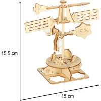 Dřevěné 3D puzzle- Vědecký model větrné korouhve
