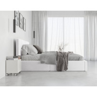 Čalouněná postel HILTON s úložným prostorem - 200x120 cm - bílá