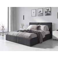 Čalouněná postel HILTON - 200x160 cm - grafitová