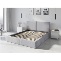 Čalouněná postel HILTON - 200x140 cm - šedá