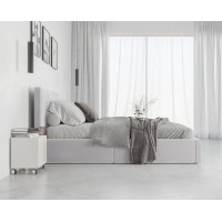 Čalouněná postel HILTON s úložným prostorem - 200x120 cm - šedá