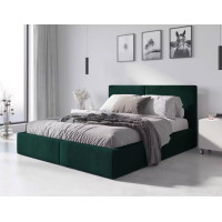Čalouněná postel HILTON - 200x160 cm - tmavě zelená