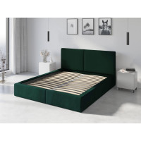 Čalouněná postel HILTON - 200x160 cm - tmavě zelená