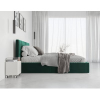 Čalouněná postel HILTON s úložným prostorem - 200x160 cm - tmavě zelená