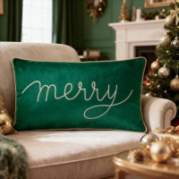 Povlak na polštář VERY MERRY - 30x50 cm - zelený