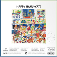 GALISON Čtvercové puzzle Happy Hanukcats 500 dílků