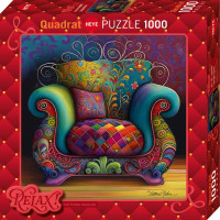 HEYE Čtvercové puzzle Relax!: Relaxační křeslo 1000 dílků