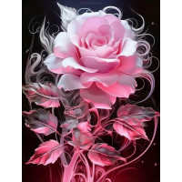 NORIMPEX Diamantové malování Kouřová růže 30x40cm