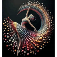 NORIMPEX Diamantové malování Perlová tanečnice 30x40cm