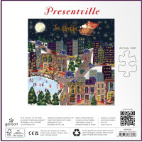 GALISON Metalické čtvercové puzzle Dárkové městečko 500 dílků